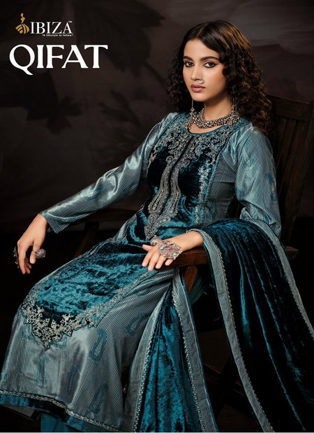 Qifat By Ibiza Viscose Velvet Surat Designer Salwar Suits Wholesale Market